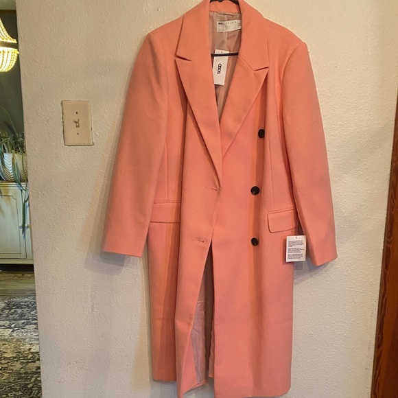 ASOS Jackets & Blazers - ASOS Peach Pink Tailored Trench Coat